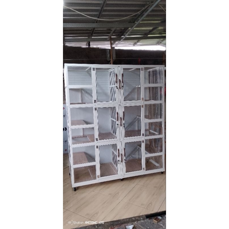 kandang kucing alumunium 6 kamar