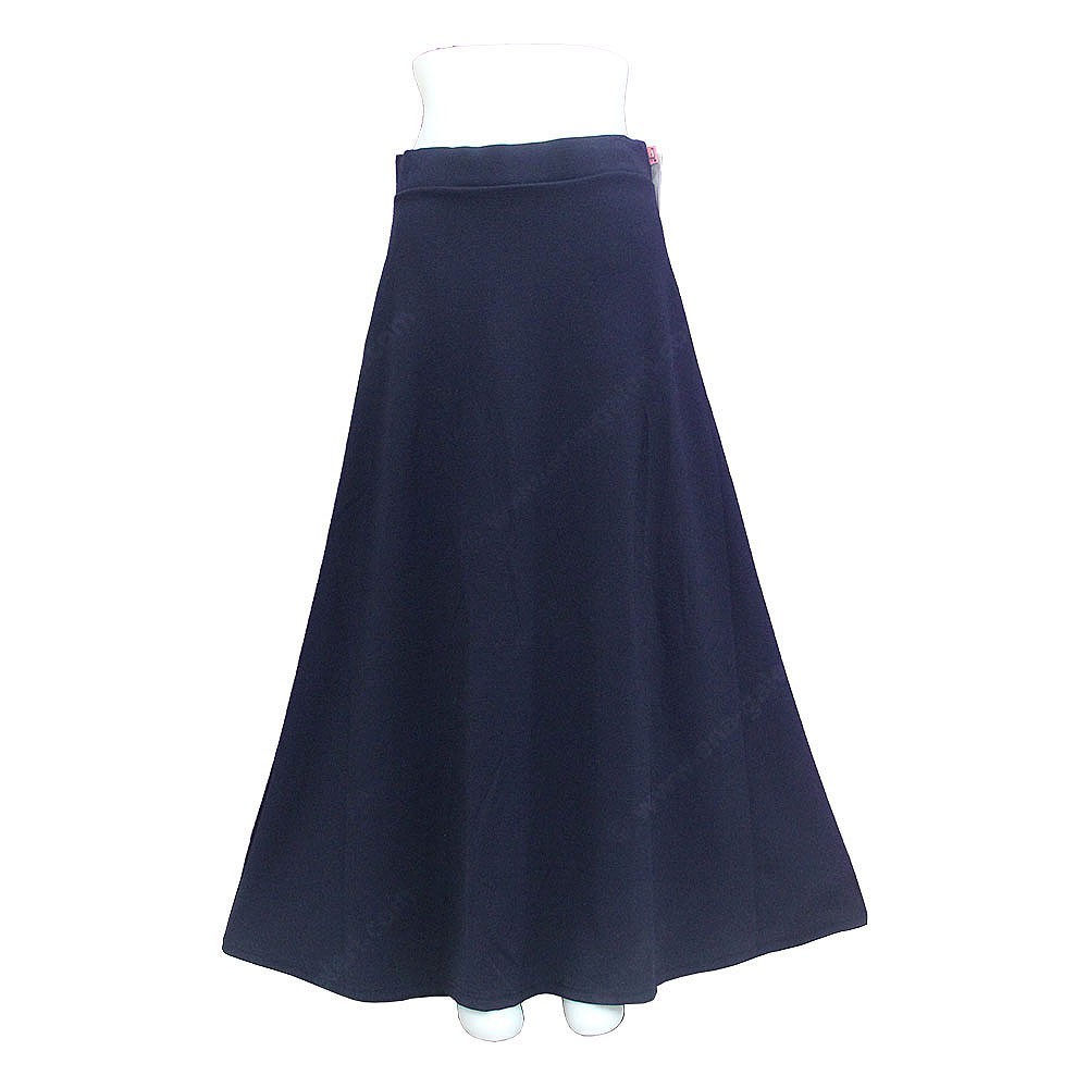 Rok Panjang Biru Dongker Bahan Waffle Premium Tebal dan Lembut Rok Panjang Kerja Lebar Bahan Adem da
