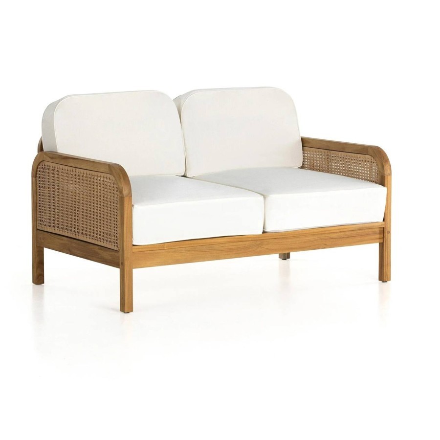 Set Sofa Tamu Rotan Kursi Kayu Jati 321 - Morne Retro Wooden Outdoor Livinng room - 1 seater | TJ Fu