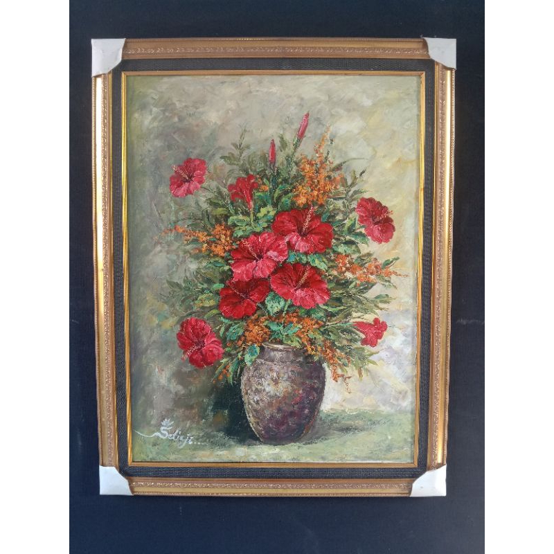 lukisan bunga sepatu