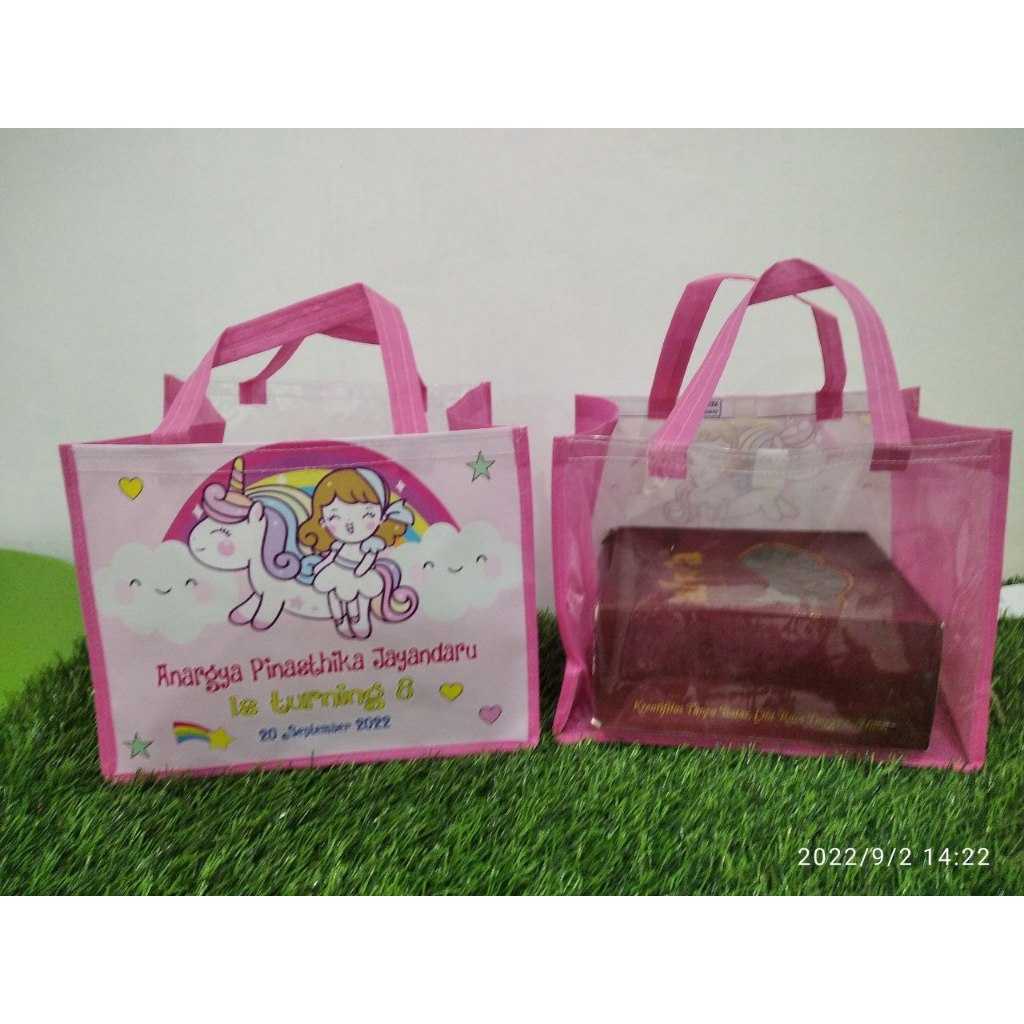 

[30x18x25 Tas Ultah kombinasi Mika Custom/tas ulang tahun mika/tas mika ultah/tas tas mika custom desain