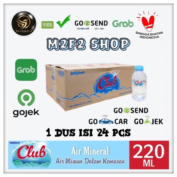 

Air Mineral Club Baby Mini Botol Pet - 220 ml Karton (Khusus Bluebird/Gojek/Grab)