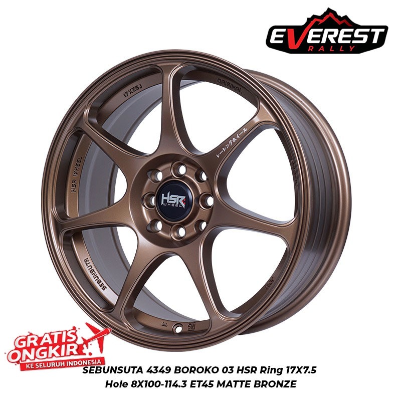 PROMO VELG HSR SEBUNSUTA RING 17 BAUT 4 UNTUK MOBIL VIO, JAZZ, AVANZA