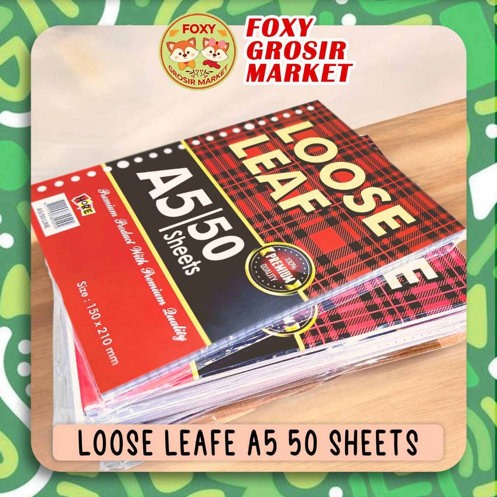 

Loose Leaf / Isi Binder A5 Premium isi 50 Sheets Merk HORE