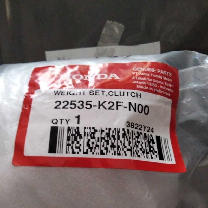 Kampas ganda Kampas kopling Weight Set Clutch Honda Scoopy 2021-2022 original K2F