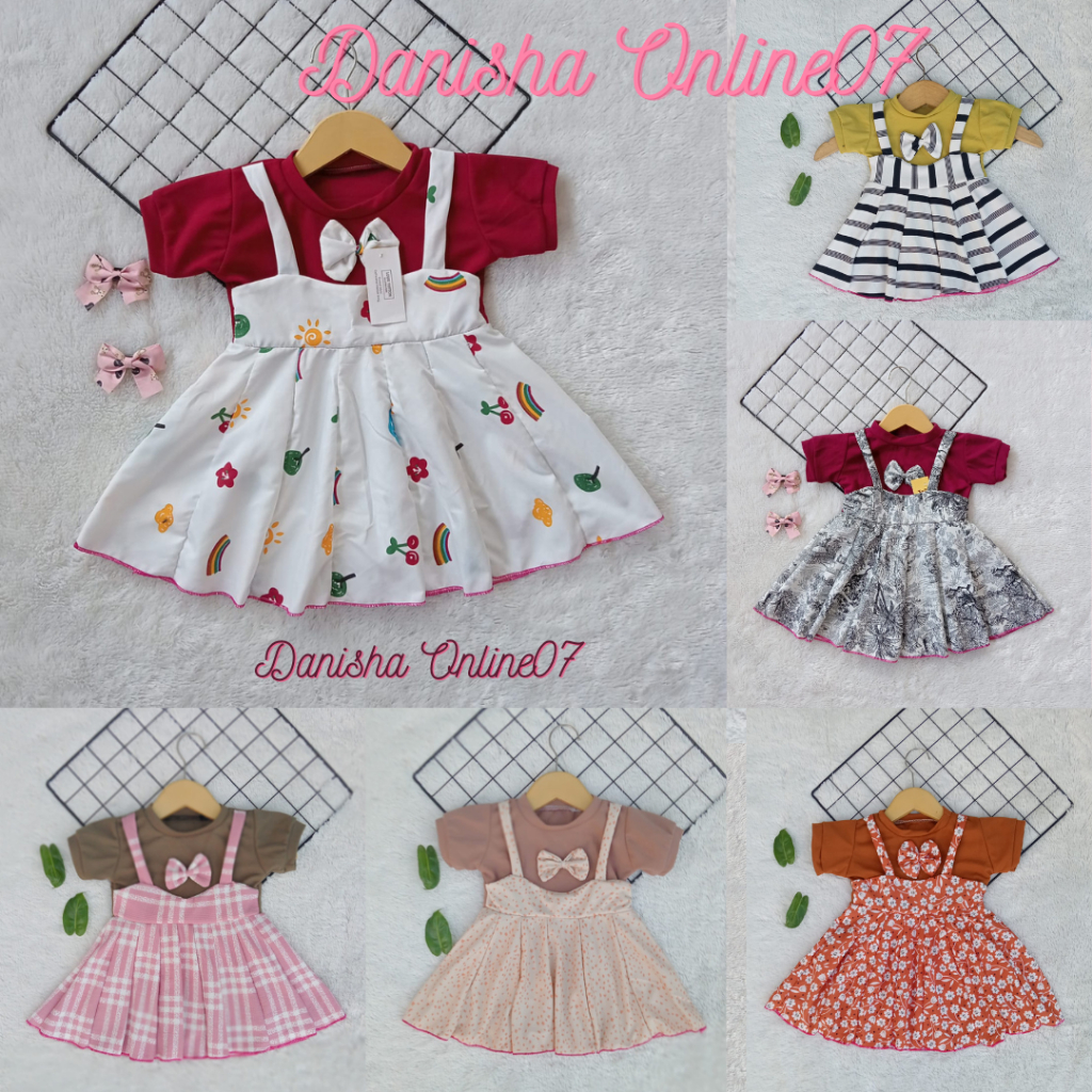 RB Paket usaha 10pcs baju anak perempuan bayi usia paket mini mix model