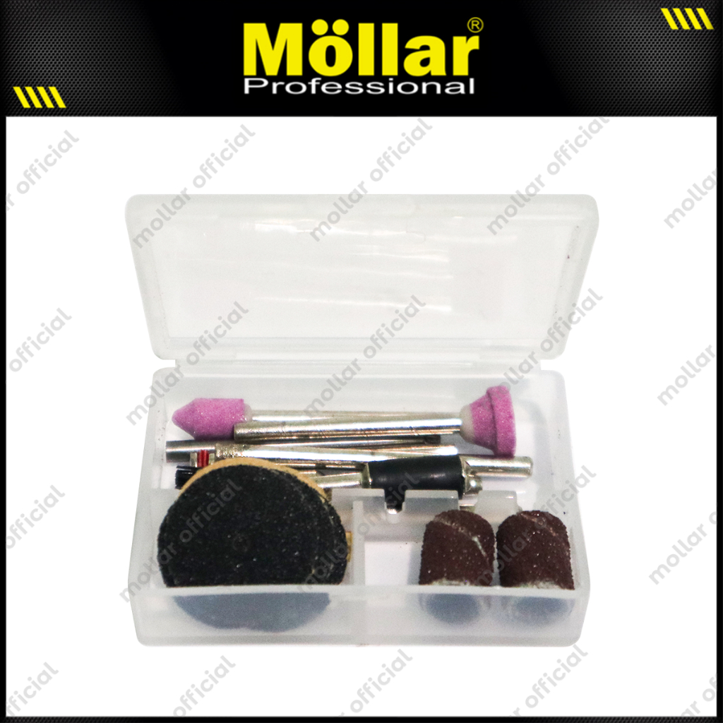 MOLLAR MG18V Mini Grinder Set 21 Pcs Bor Gerinda Tuner 18V Blister