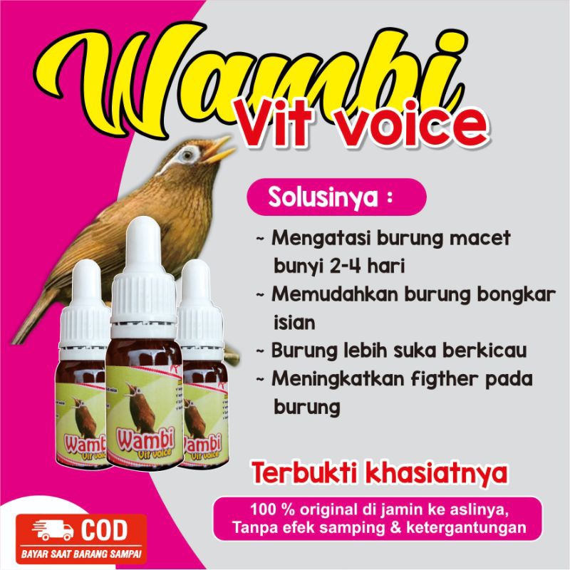 wambi VIT voice vitamin penggacor burung bahan hutan dan wambi macetan