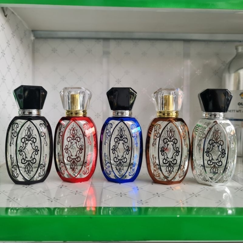 Botol Parfum Spray Antik Warna 30ml / Botol Parfum Arab Antik