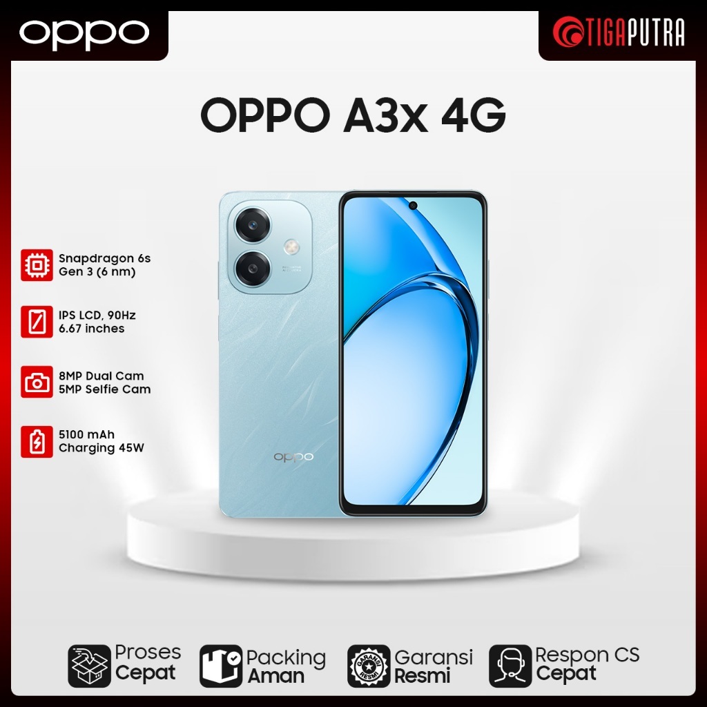 Oppo A3x LTE (RAM 4GB, ROM, 128GB, Snapdragon 6s Gen 1)