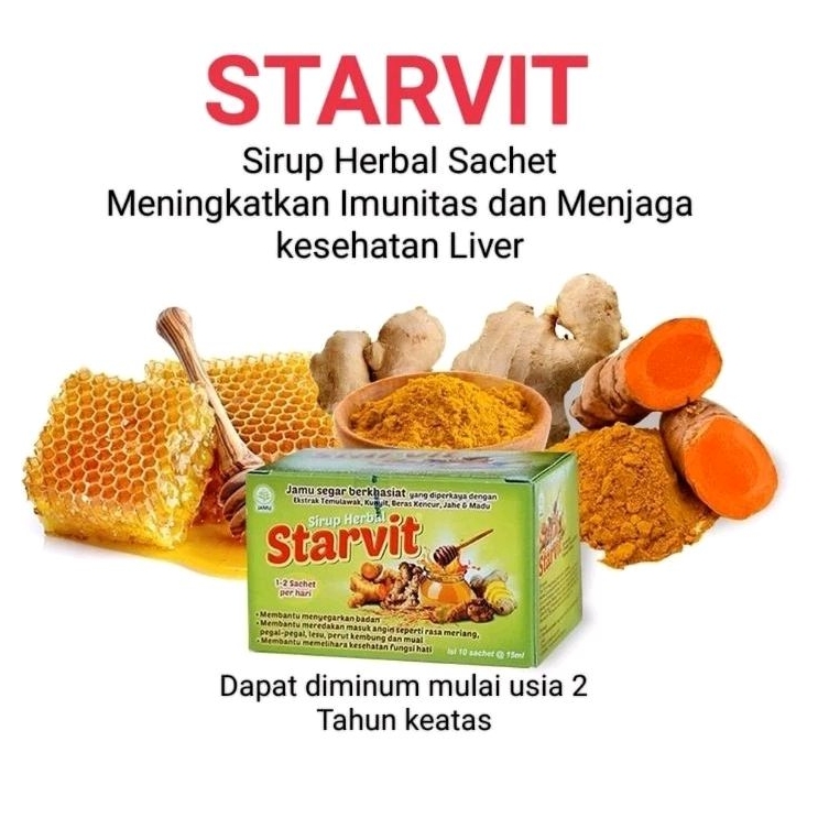 

STARVIT Sachet Kesehatan Liver/Cegah Sakit/Obat Maag exp 3 2025
