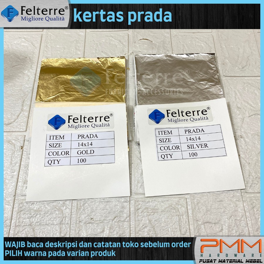 

kertas prada FELTERRE | gold leaf silver lear tissu interior furniture