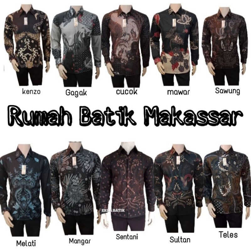 Batik Pria Lengan panjang Motif keren pria terlaris motif kekinian