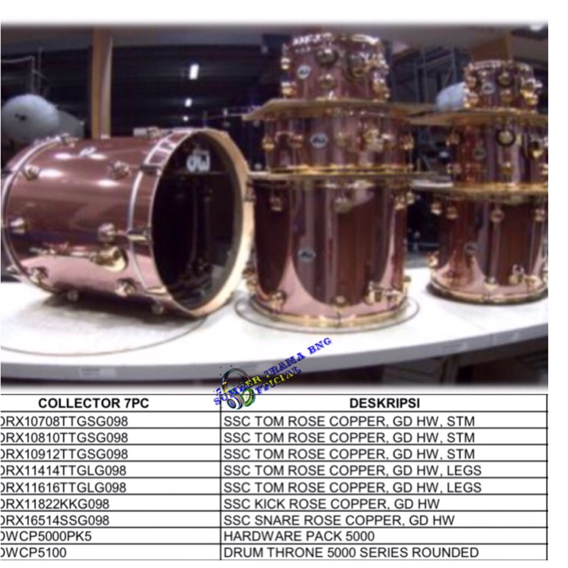 DW COLLECTOR DRUM SET 7pcs - DRUM DW COLLECTOR 7 pieces