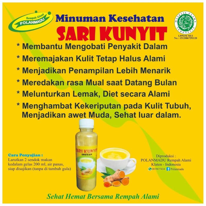 

Minuman Kesehatan Sari Kunyit Polanmadu