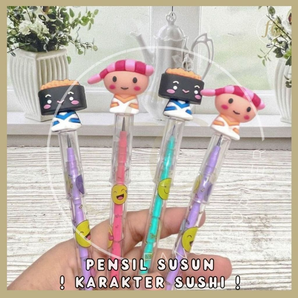 

Pensil Susun Sambung / Stackable Pencil Peluru / Pelor Peluru Miniatur Sushi Makanan Nigiri Onigiri Emoji PNS-1462 Cute Alat Tulis Anak Sekolah Harga Grosir Ready COD