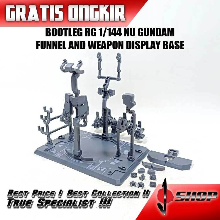 BOOTLEG RG 1/144 NU GUNDAM FUNNEL AND WEAPON DISPLAY BASE KWS25