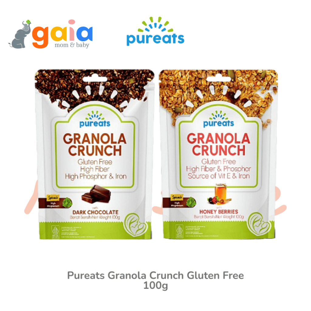 

Pureats Granola Crunch Gluten Free | Snack Asi Booster Cemilan Sehat 100g