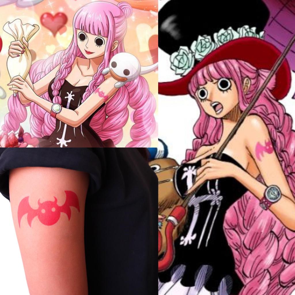 TATO TEMPORER PINK PERONA BAT | One Piece Temporary tattoo | Perona Cosplay