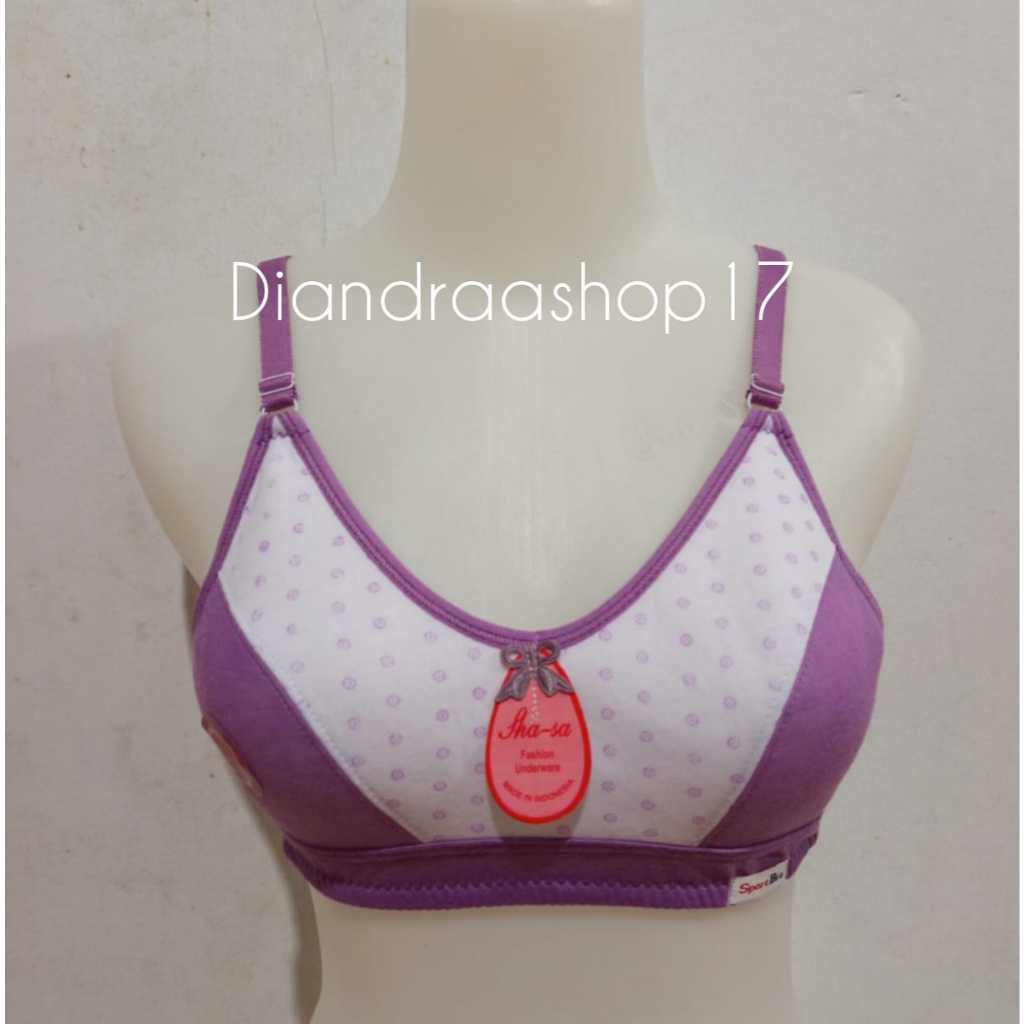 Paket Isi 3 Pcs Bra Remaja Kombinasi Polka (Bra Jamur)