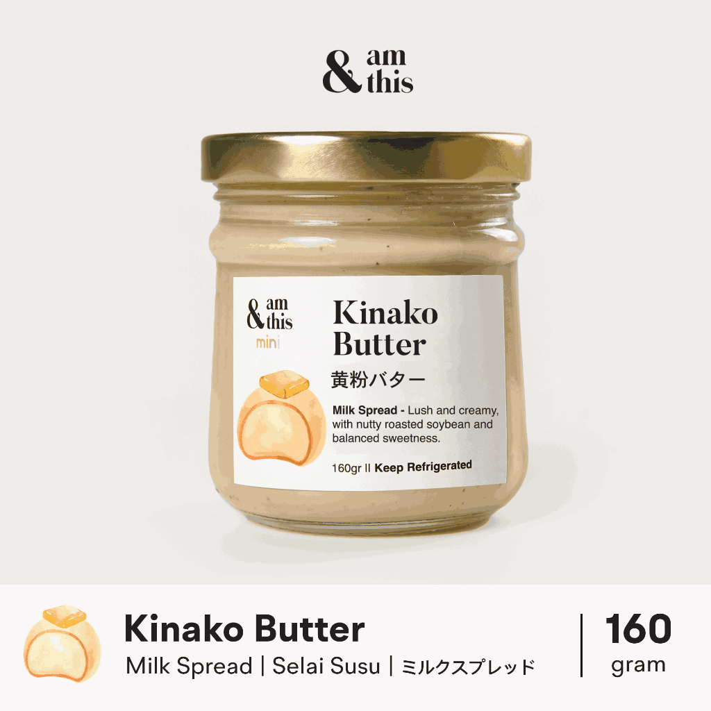 

8am&this mini - Kinako Butter Spread 160gr | Japanese Roasted Soybean | Milk Spread | Selai Susu