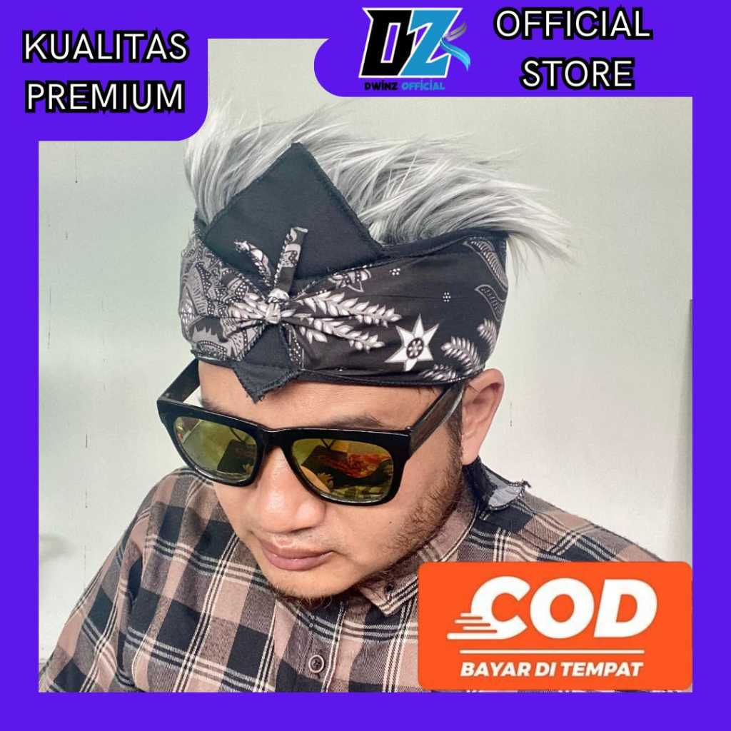 Topi rambut pendekar berbahan Premium udeng biasa