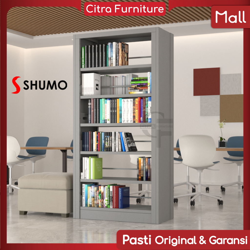 Citra Furniture SHUMO ® Lemari Besi Rak Buku Perpustakaan Arsip Sekolah 1 Muka