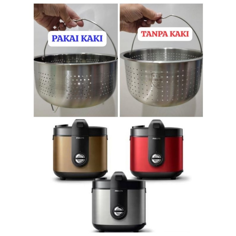 Sarangan Steamer berbahan Stainless Steel Low Carbo Utk Rice Cooker Philips