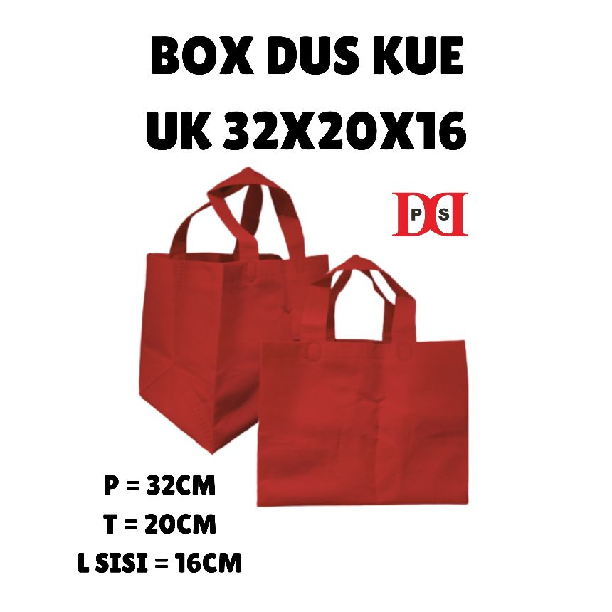 

Goodie Bag Model Handle Box Dus Kue/Thinwall UK 32x20x16 Harga Perlusin Isi 12pcs