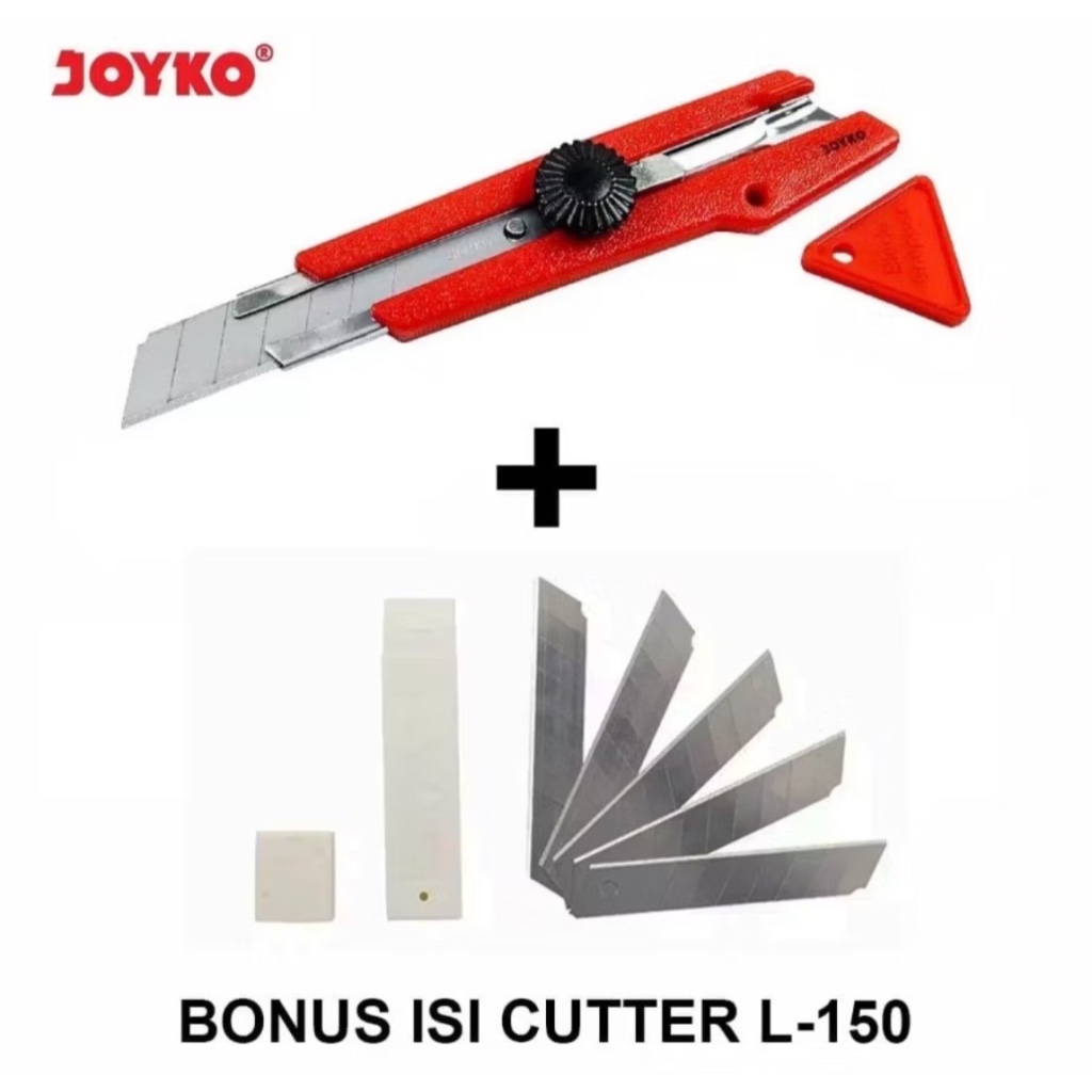 

cutter joyko besar L-500 + bonus refill isi blade cutter 1 tube pisau cutter besar tajam kuat
