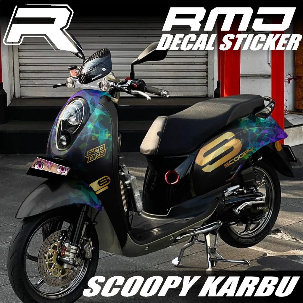 Decal Scoopy full body Dekal Sticker Scoopy Lama / Karbu Desain POLIGONAL