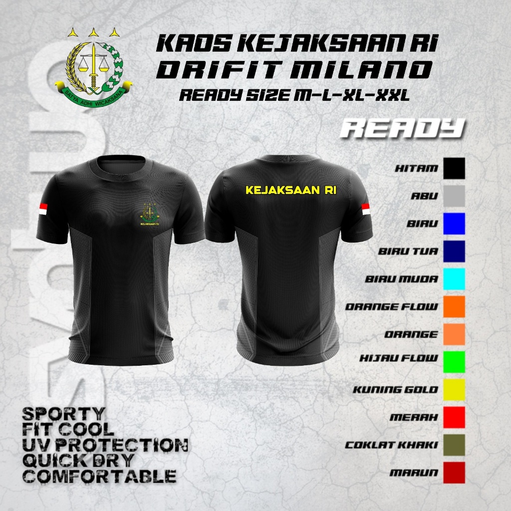 Kaos Kejaksaan RI / Kaos Kejaksaan RI  Bahan Dryfit milano / Kaos Jersey Kejaksaan RI