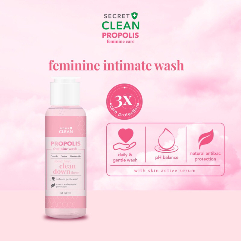 Secret Clean Propolis Feminine Wash 100ml  Secret Clean Propolis Feminine Wash