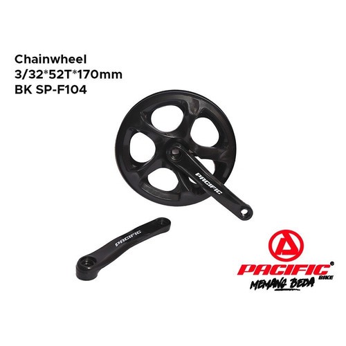 CRANK GIR SEPEDA 52T double cover TUTUP untuk sepeda lipat / fixie / minion