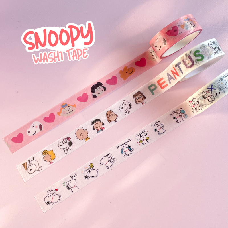 

Washi Tape Snoopy / Masking Tape Kertas Roll Karakter Lucu