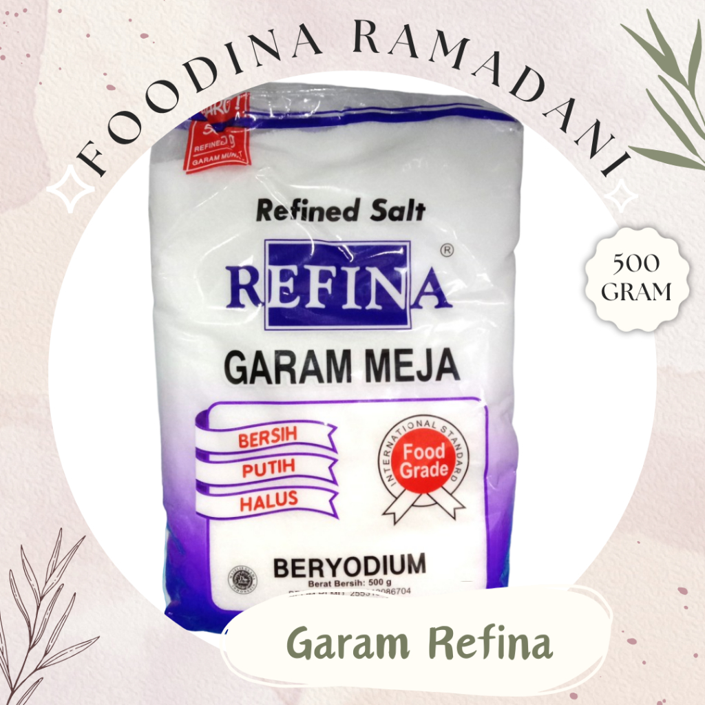 

GARAM REFINA Halus - Refined Salt [ 500gr ] Harga Per BKS