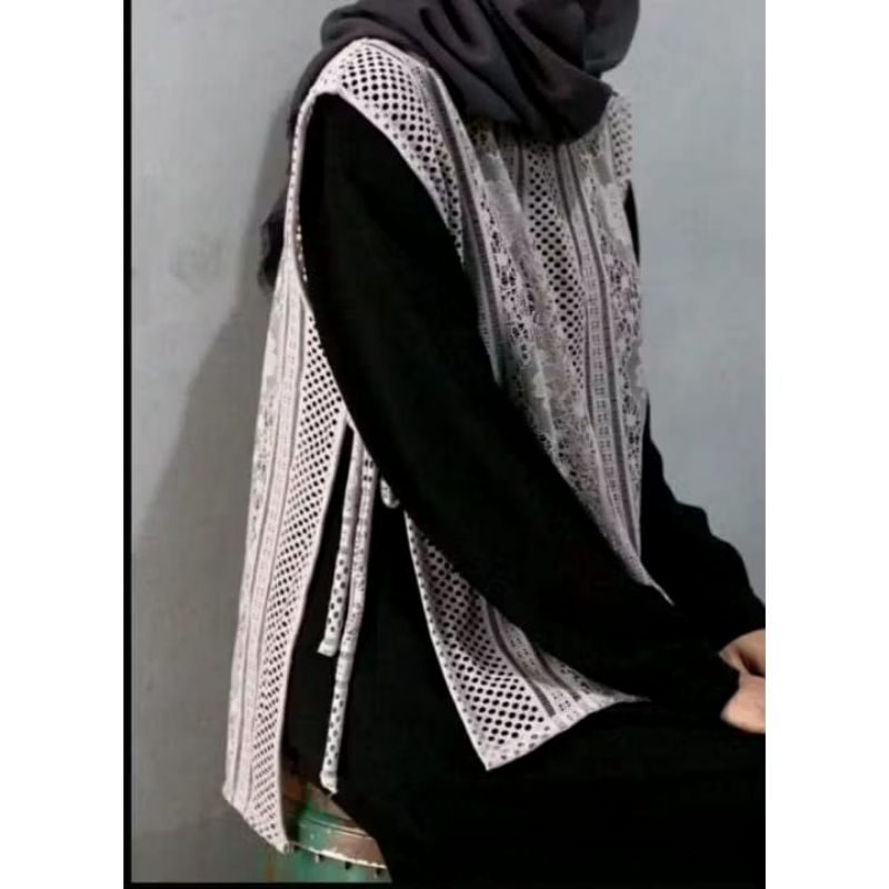 VEST BRUKAT TALI PREMIUM / VEST BRUKAT TALI / LACE ROMPI BRUKAT WANITA / OUTER ROMPI