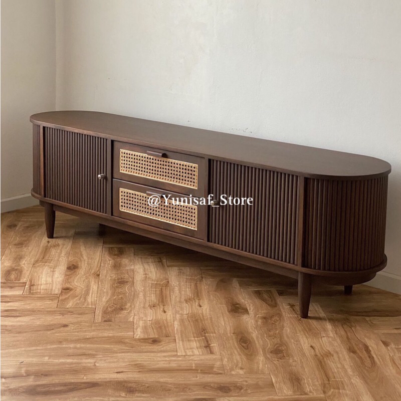 Meja Tv Kayu Jati Minimalis Modern