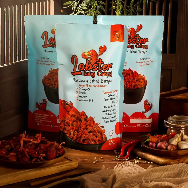 

Lobster Air Tawar Crispy Cemilan 500gr