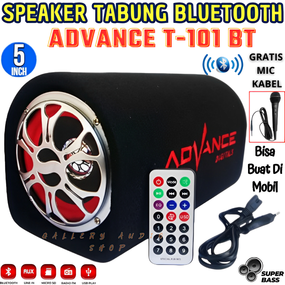 TERMURAH Speaker Advance T-101BT + Mic Kabel | | Speaker Aktif Bisa Buat Karaoke Full Bass | Subwoof