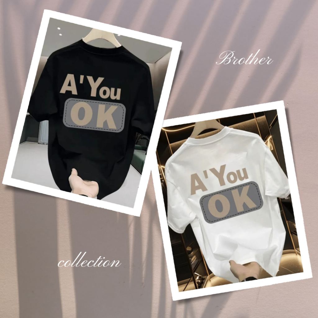KAOS OVERSIZE A'YOU OK COUPLE KAOS OBLONG OVERSIZE COUPLE PASANGAN