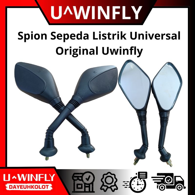 Spion Sepeda Listrik Universal Original Sparepart Uwinfly, Kokoh Kuat Tidak Mudah Selek, Cocok Untuk