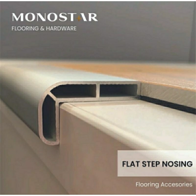 FLAT STEP NOSING aksesoris TANGGA VARIASI MATT LANTAI SPC