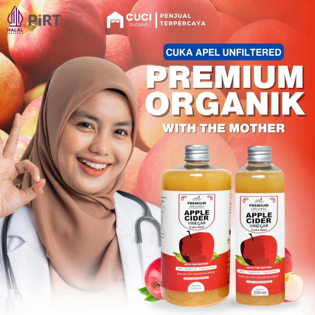 

BPOM Suur Lemoen - Apple Cider Vinegar Original 250 ml - 500 ml - Cuka Apel Premium Organic by suur lemon [ Harum Lemon ]