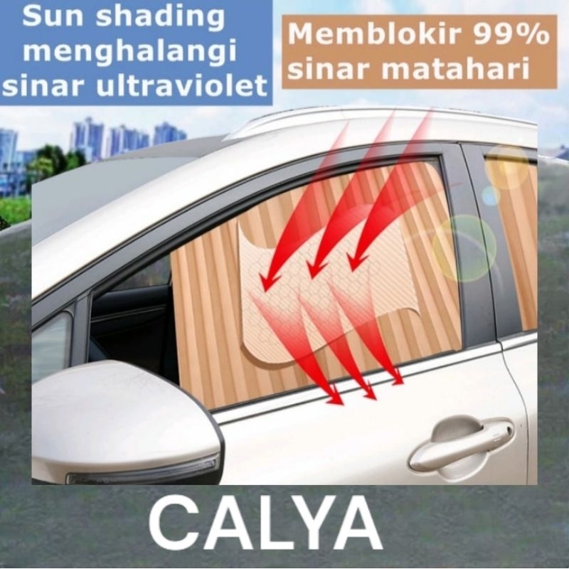 Tirai gorden mobil Toyota Calya 4pcs magnet