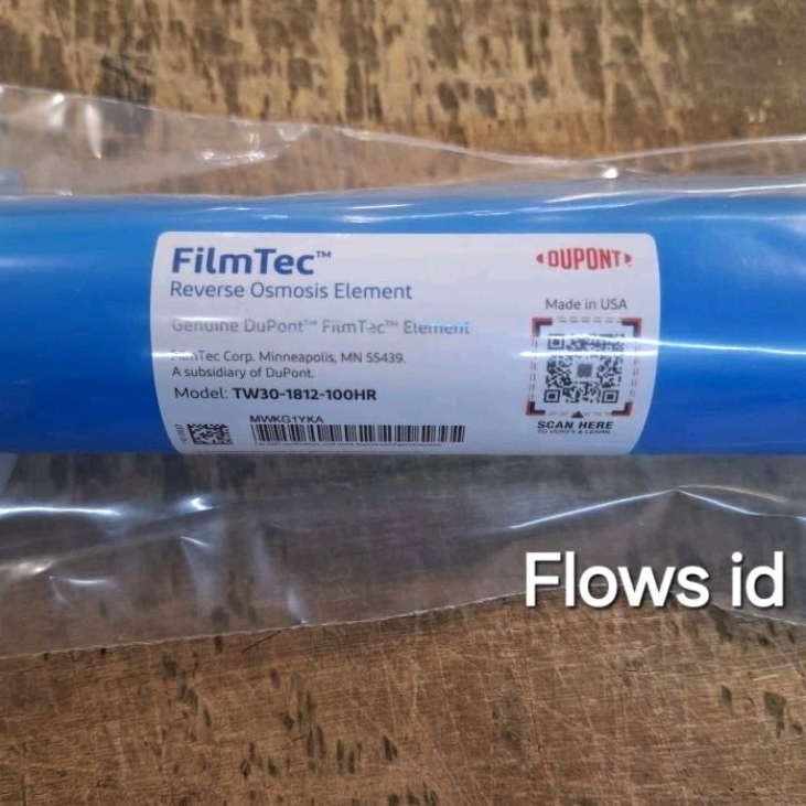 Membran RO Filmtec 100 GPD Reverse Osmosis - TW30-1812-100 HR