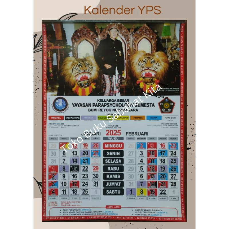 

Kalender 2025 : Kalender Jawa 2025 YPS Yayasan Parapsychology Semesta Terbaru