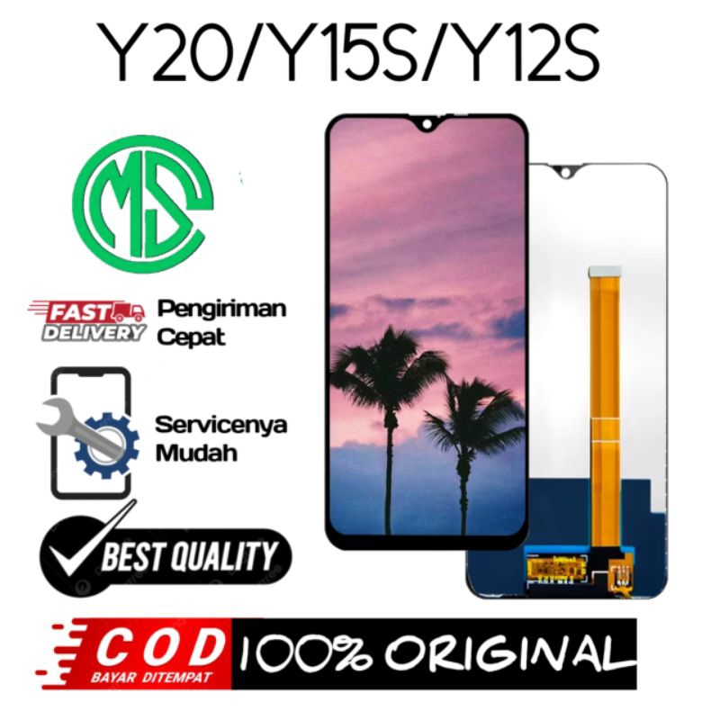Lcd Vivo Y12S/y20/y15s touchscreen Fullset original asli 100%