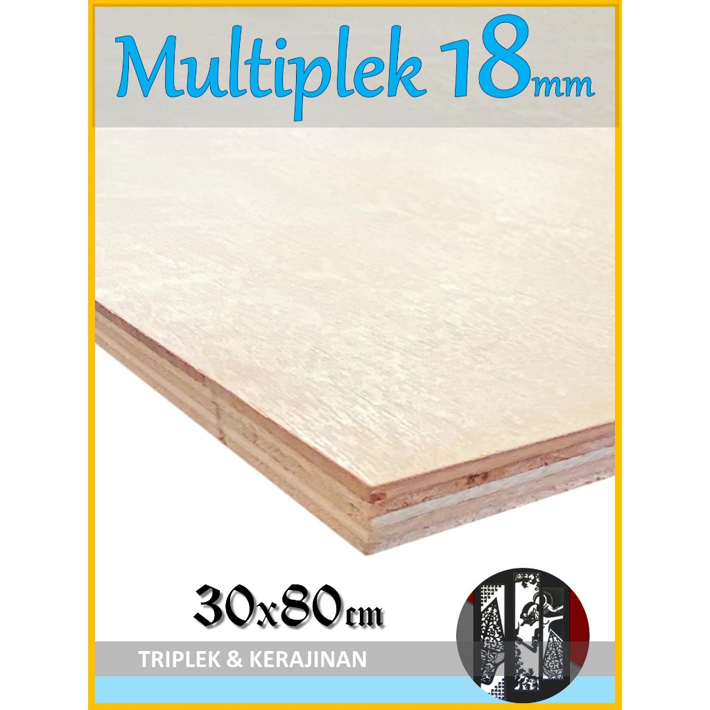 Triplek 18mm 30x80 cm Multiplek MDF Melamin Blokmin Blokboard 18 mm 80x30 | 30 x 80 | 80 x 30 cm