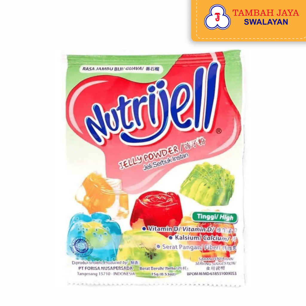 

Nutrijell Jelly Serbuk Powder Instan Rasa Jambu/guava 15g high